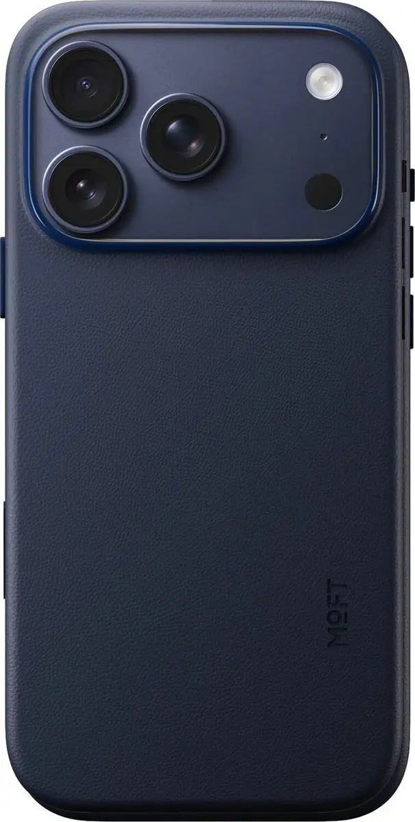 MOFT iPhone 18 Pro Hoesje - Vegan Leer Navy
