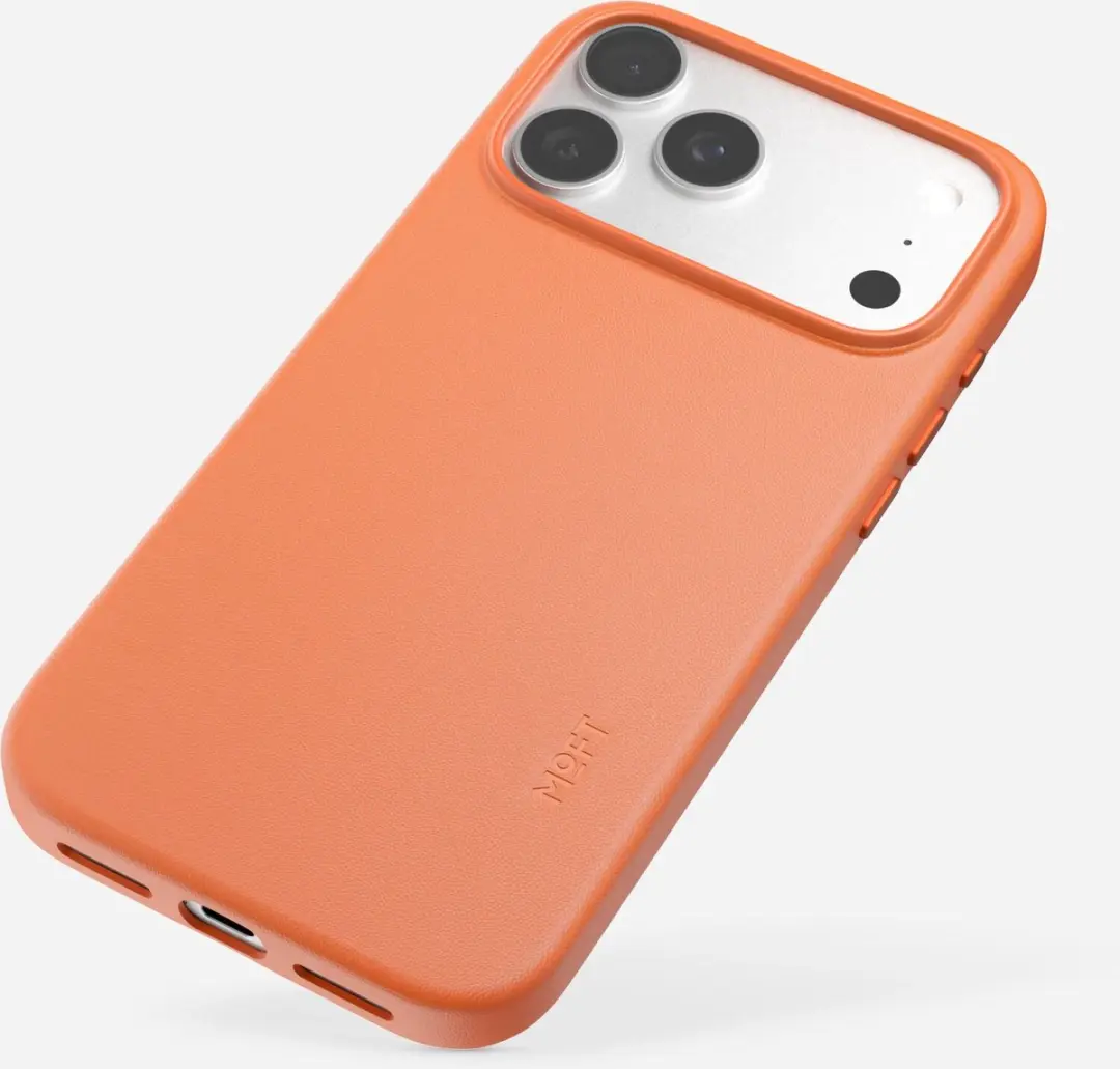 MOFT iPhone 18 Pro Hoesje - MagSafe Vegan Leer Oranje