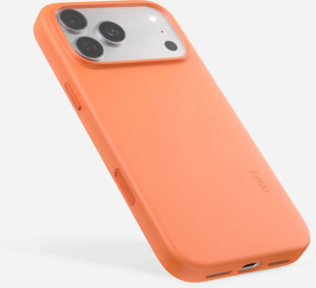 MOFT iPhone 18 Pro Hoesje - MagSafe Vegan Leer Oranje