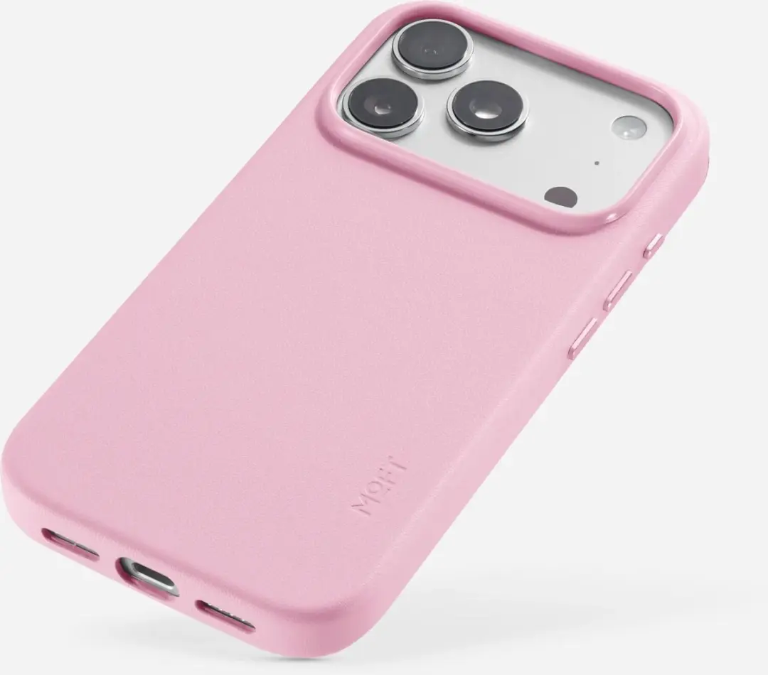 MOFT iPhone 18 Pro MagSafe Hoesje - Roze Vegan Leer