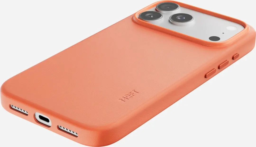 MOFT Hoesje iPhone 18 Pro Max - Oranje Vegan Leer - MagSafe