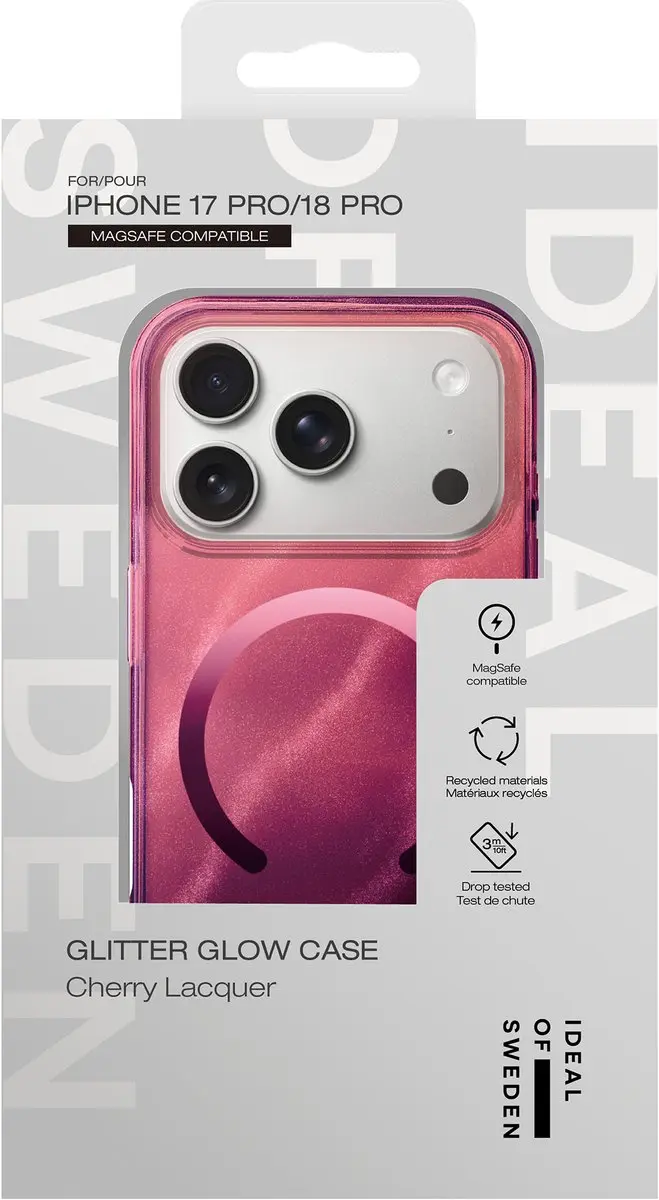 iDeal of Sweden Clear Case iPhone 17 Pro - Cherry Lacquer - MagSafe