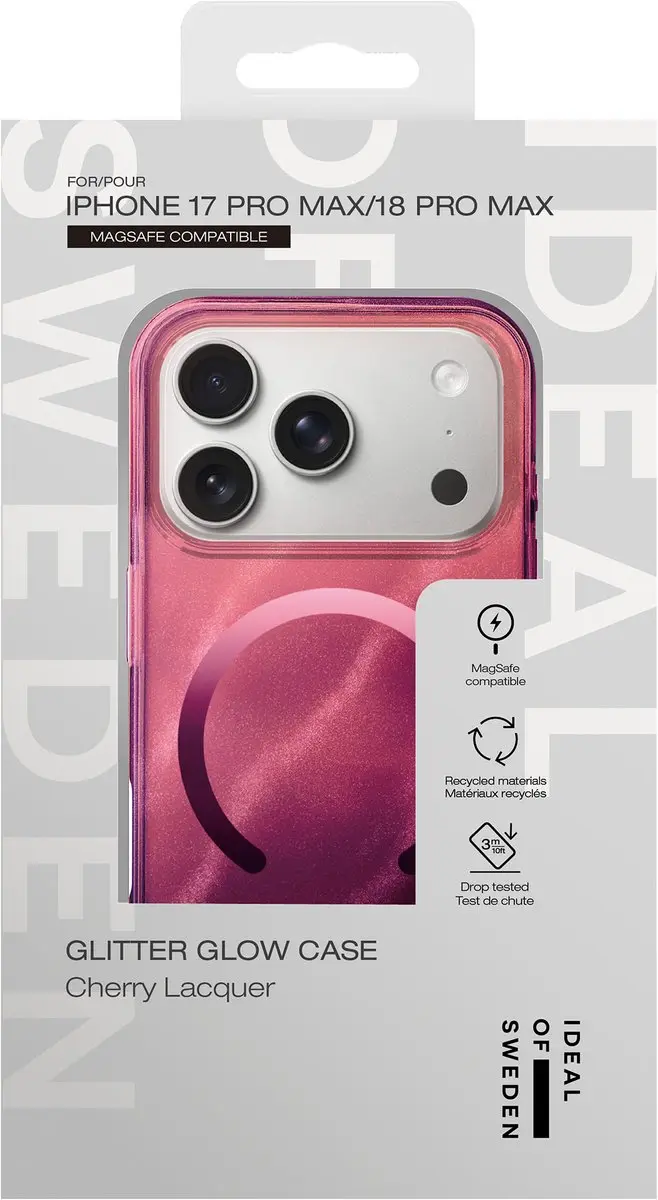 iDeal of Sweden Clear Case iPhone 18 Pro Max - Cherry Lacquer