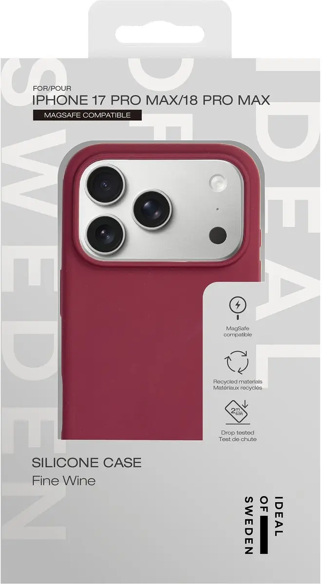 iDeal of Sweden Silicone Case iPhone 17 Pro Max - Fine Wine - MagSafe