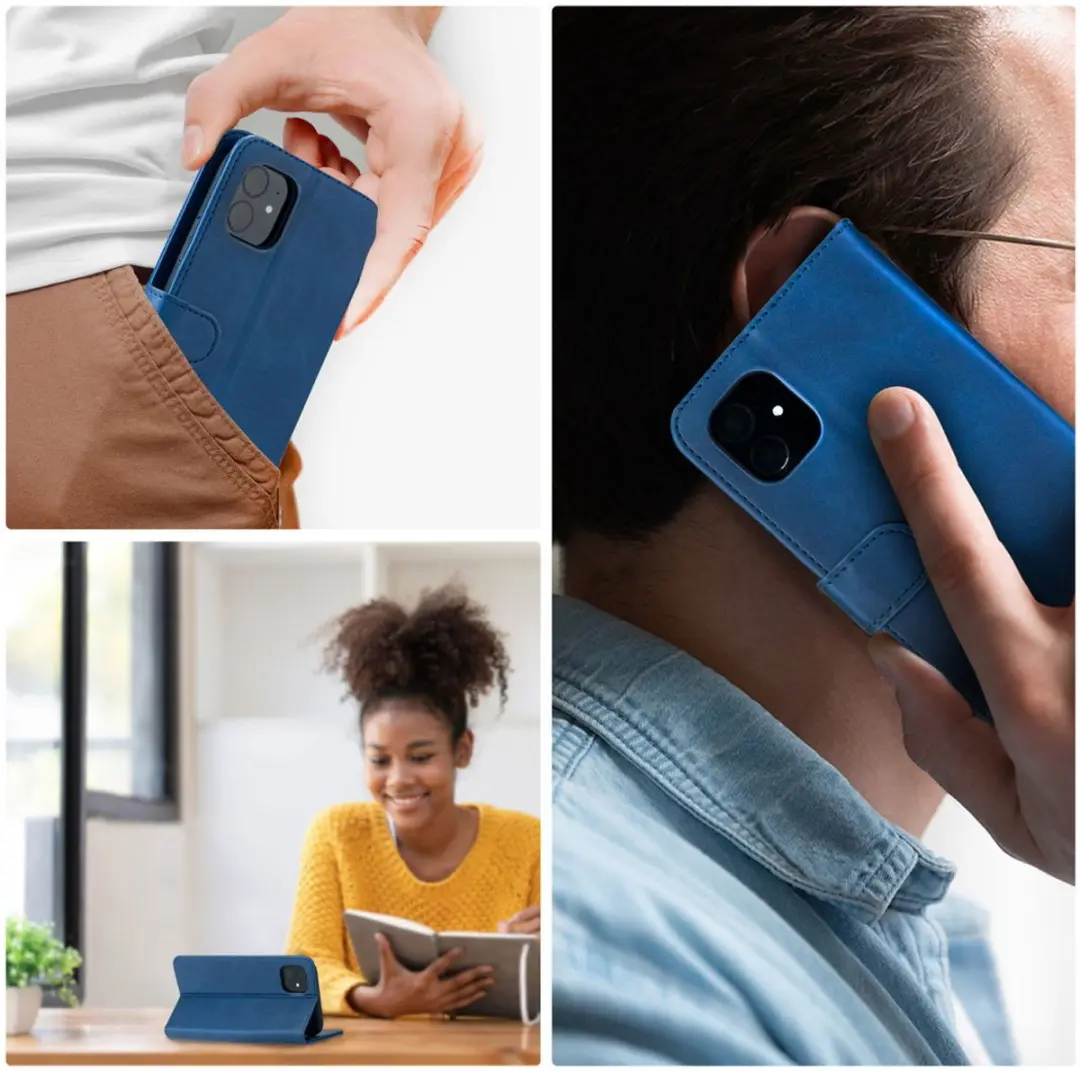Rosso Element Book Case Wallet iPhone 11 - 3 Pasjes - Blauw