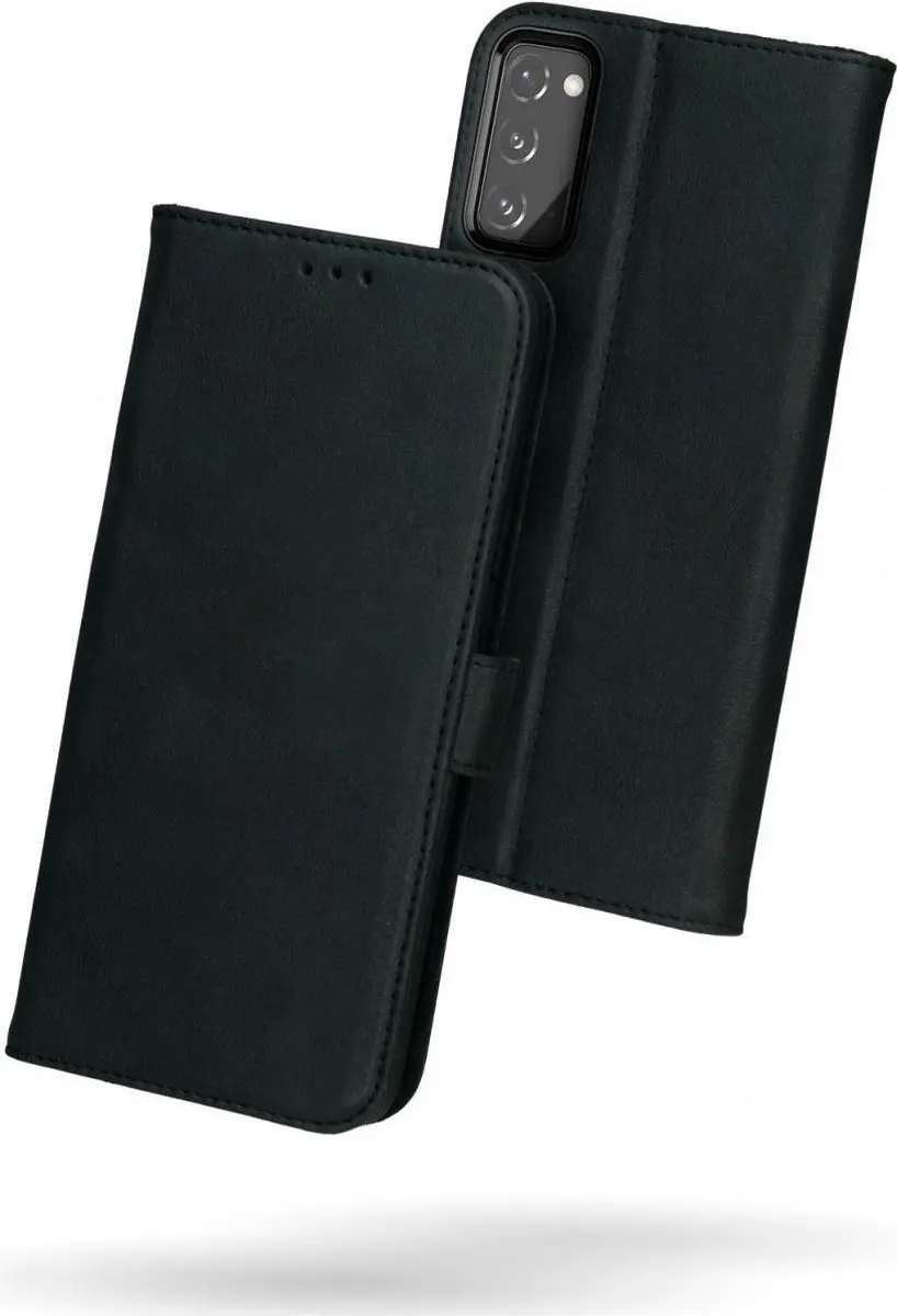 Rosso Deluxe Book Case Hoesje Samsung Galaxy S20 FE - 3 Pasjes - Zwart