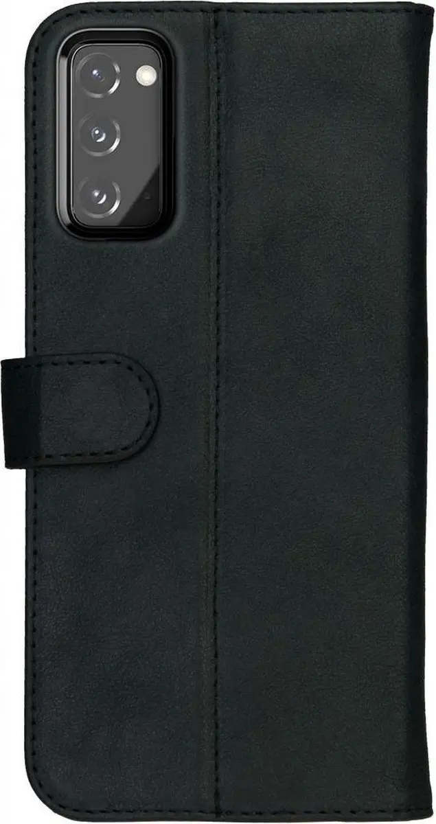 Rosso Deluxe Book Case Hoesje Samsung Galaxy S20 FE - 3 Pasjes - Zwart