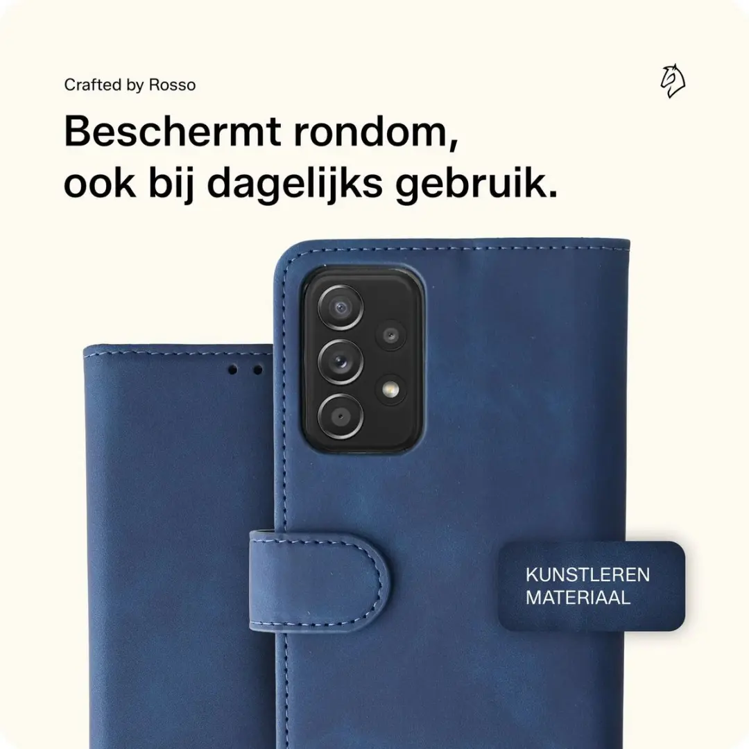 Rosso Element Book Case Wallet Hoesje 93744 - 3 Pasjes - Blauw