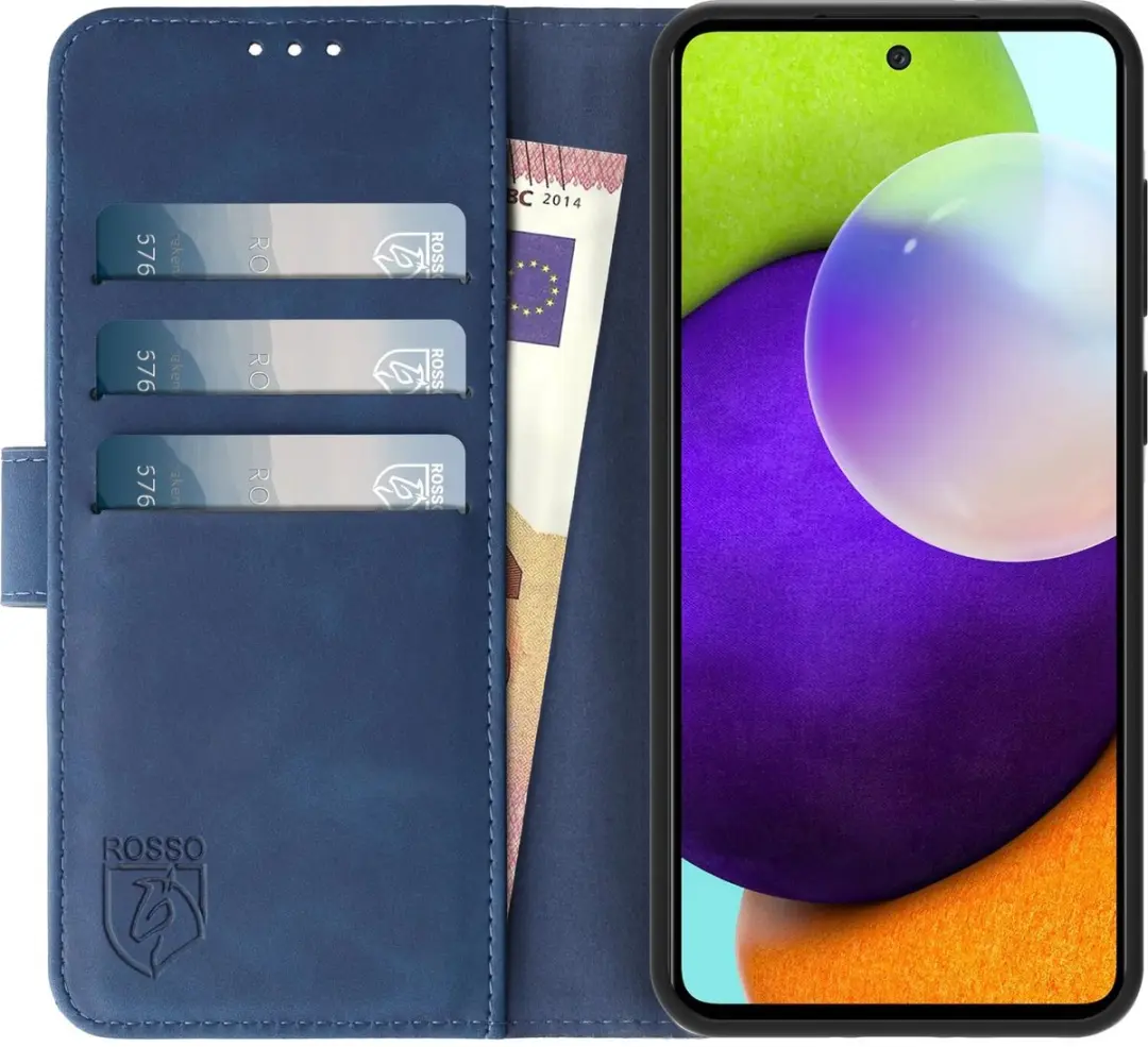 Rosso Element Book Case Wallet Hoesje 93744 - 3 Pasjes - Blauw