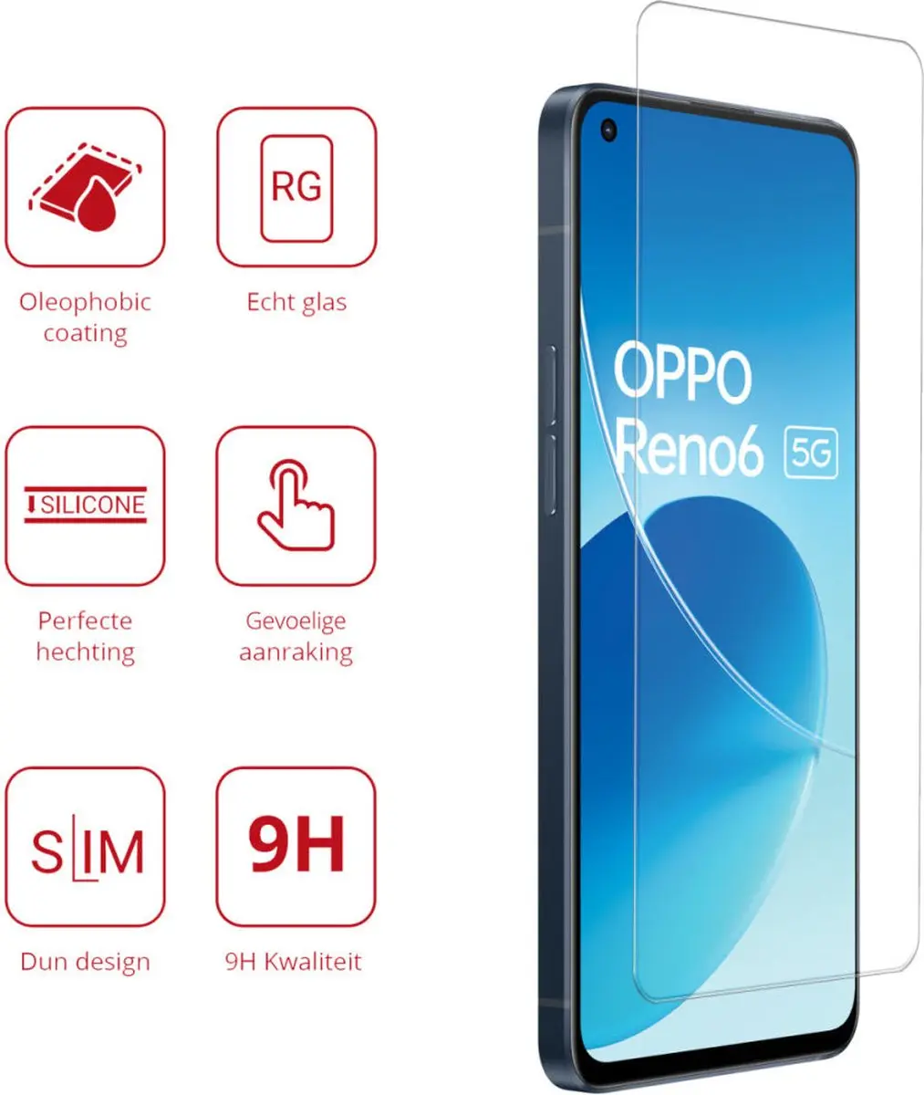 Rosso 9H Tempered Glass Screen Protector Oppo Reno 6 5G