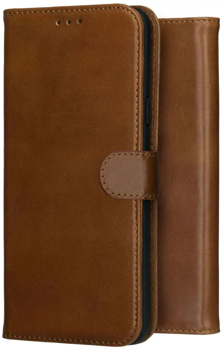 Rosso Deluxe Echt Leer Hoesje 214848 - Google Pixel 10/10 Pro - 3 Pasjes - Bruin