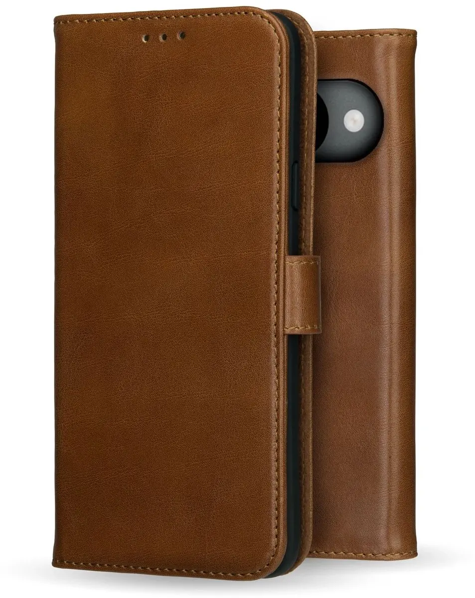 Rosso Deluxe Echt Leer Hoesje 214848 - Google Pixel 10/10 Pro - 3 Pasjes - Bruin