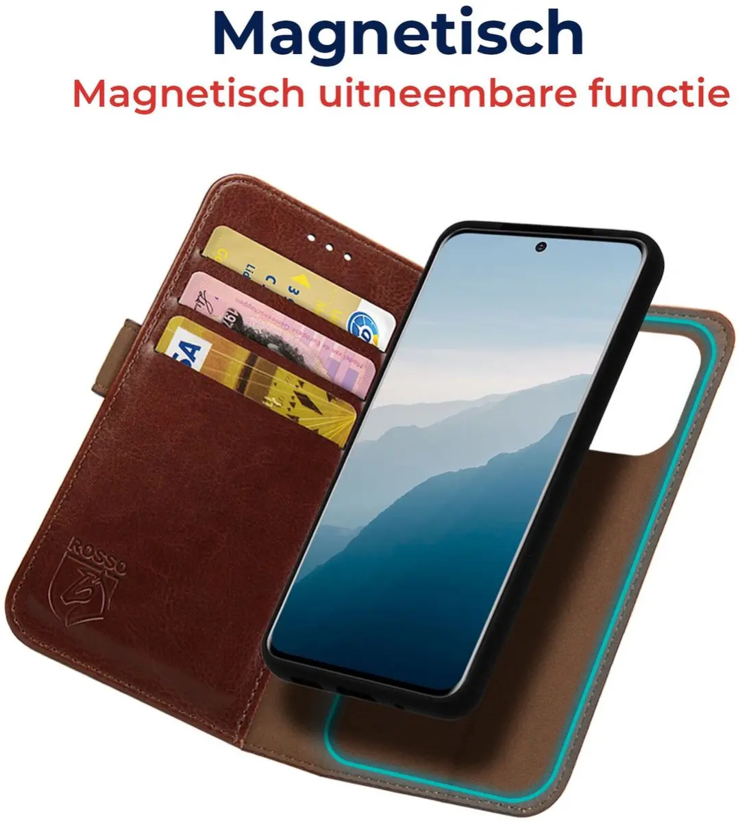 Rosso Element iPhone 16/17 Hoesje 2-in-1 - Bruin