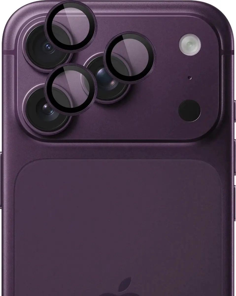 Rosso 262568 Camera Frame Protector iPhone 18 Pro/Pro Max - 9H Glas - Burgundy - afbeelding 6 van 6