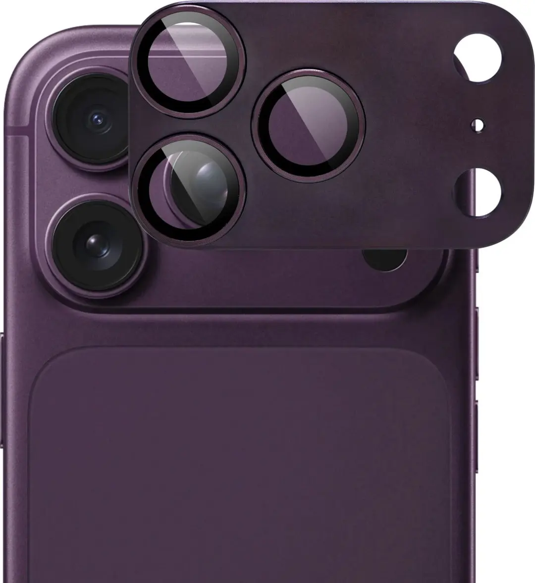 Rosso Camera Protector iPhone 18 Pro - Ultra Dun Glas - Matched Burgundy - afbeelding 6 van 6