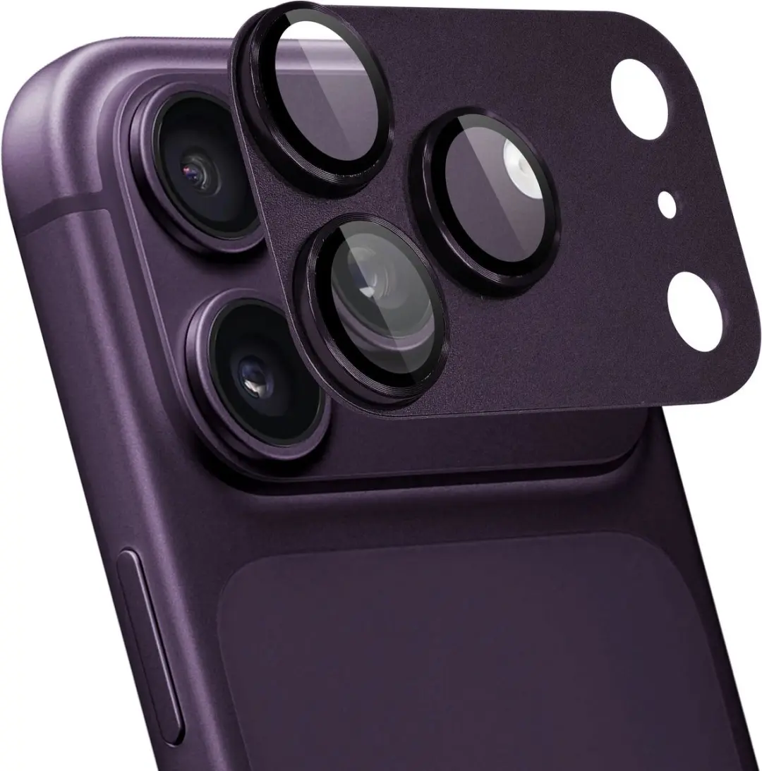 Rosso Camera Protector iPhone 18 Pro - Ultra Dun Glas - Matched Burgundy