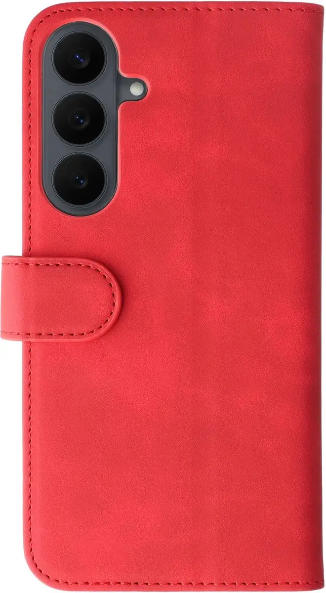 Rosso Element Wallet Book Case S26 FE - 3 Pasjes - Rood