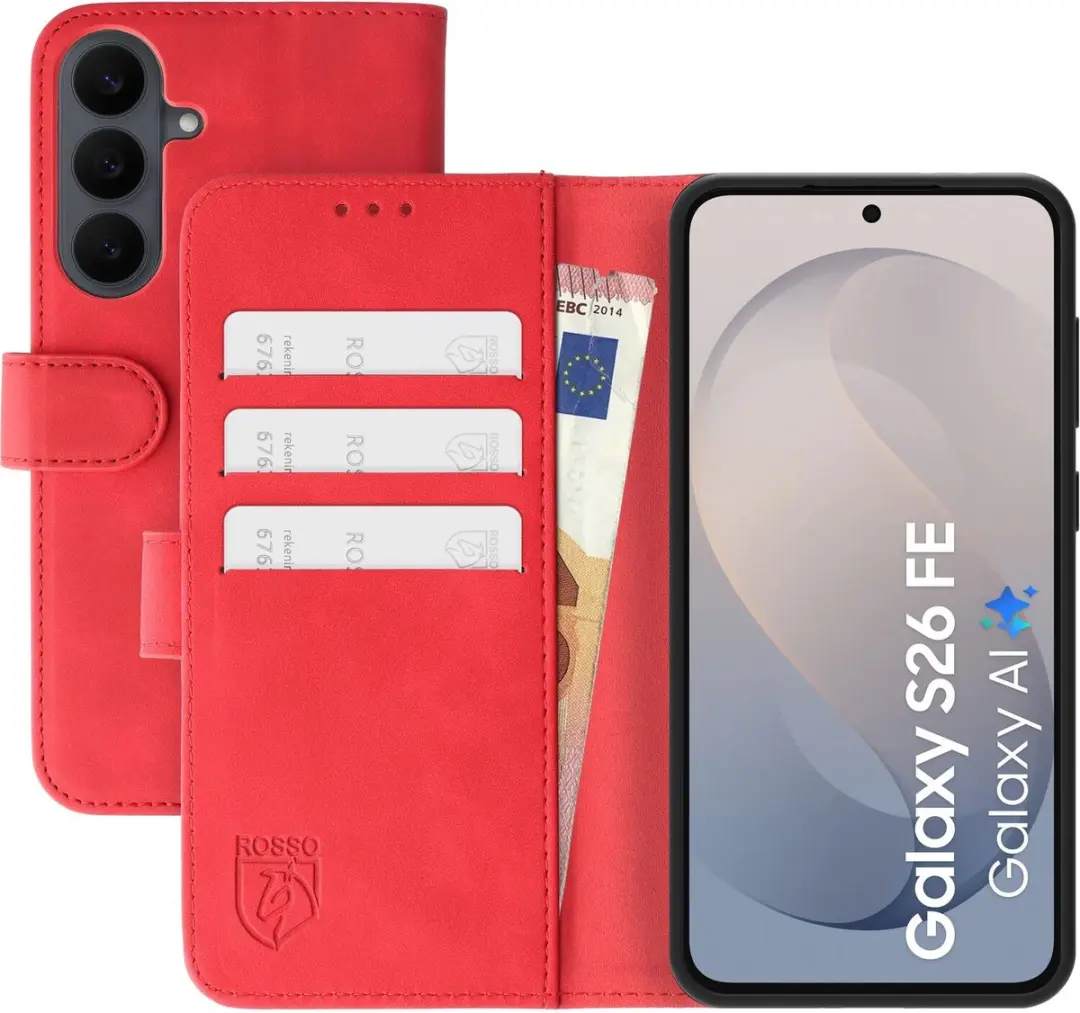 Rosso Element Wallet Book Case S26 FE