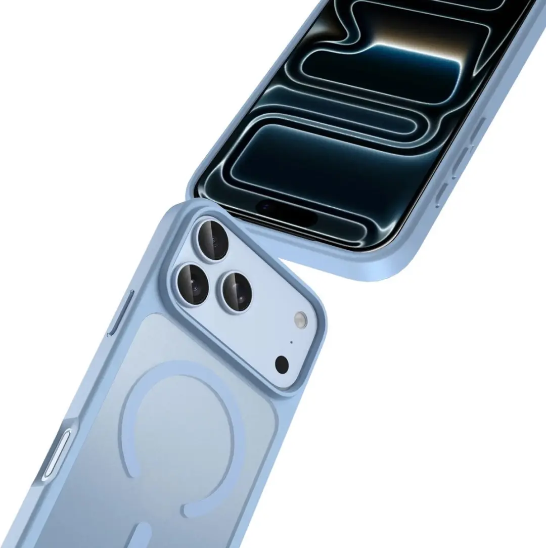 Buddi Frost Hoesje iPhone 17 Pro - Licht Blauw - MagSafe