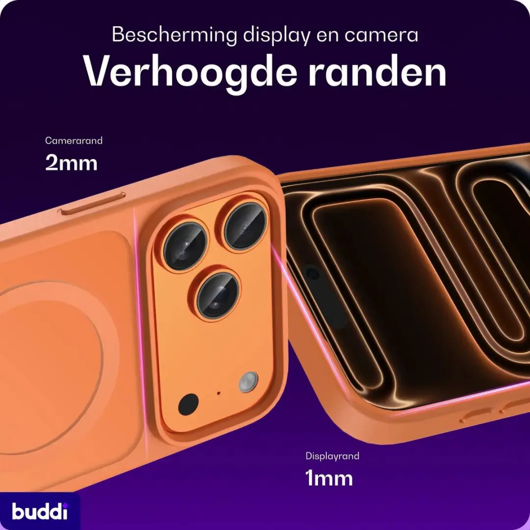 Buddi Frost Hoesje iPhone 17 Pro - Oranje - MagSafe