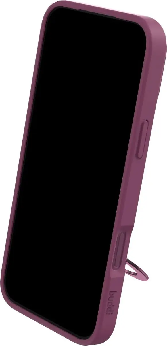 Buddi Frost Hoesje iPhone 17 Pro - Burgundy - MagSafe - 360° Stand
