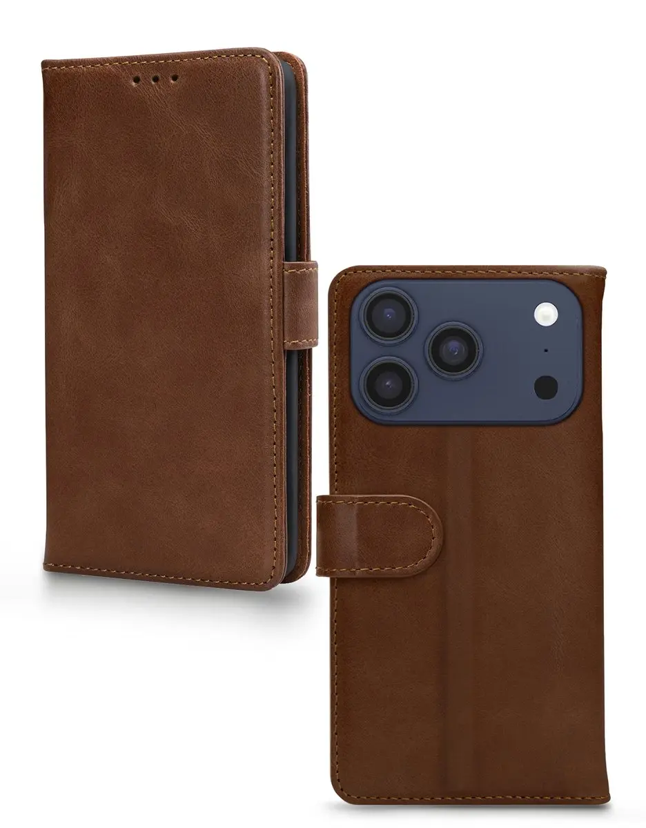 Mobilize Telefoonhoesje geschikt voor Apple iPhone 17 Pro Max Hoesje Echt Leer