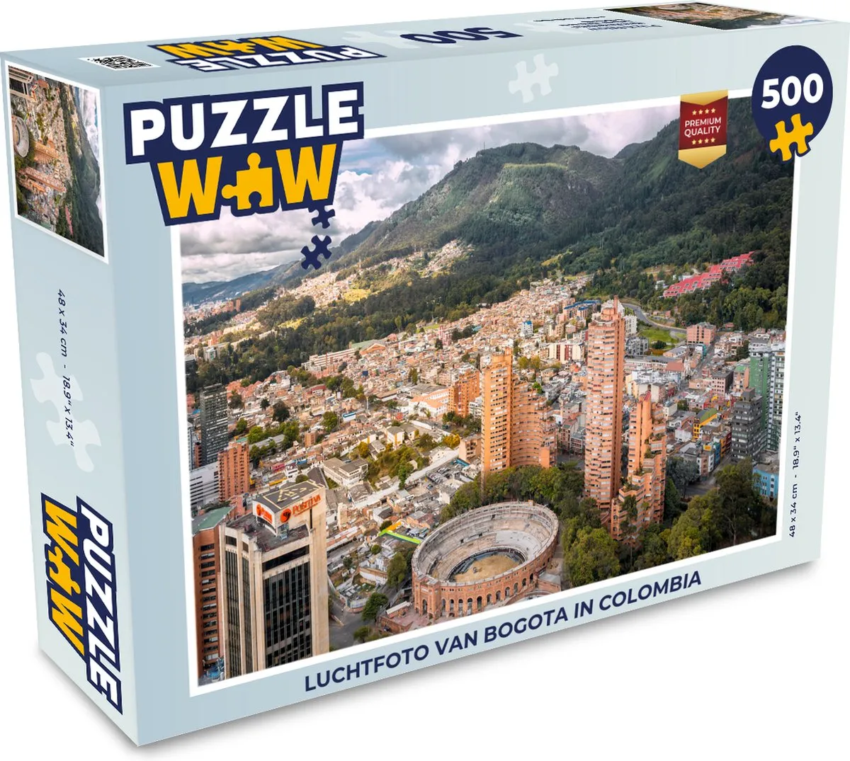 PuzzleWow Bogota Luchtfoto Legpuzzel 500 Stuks