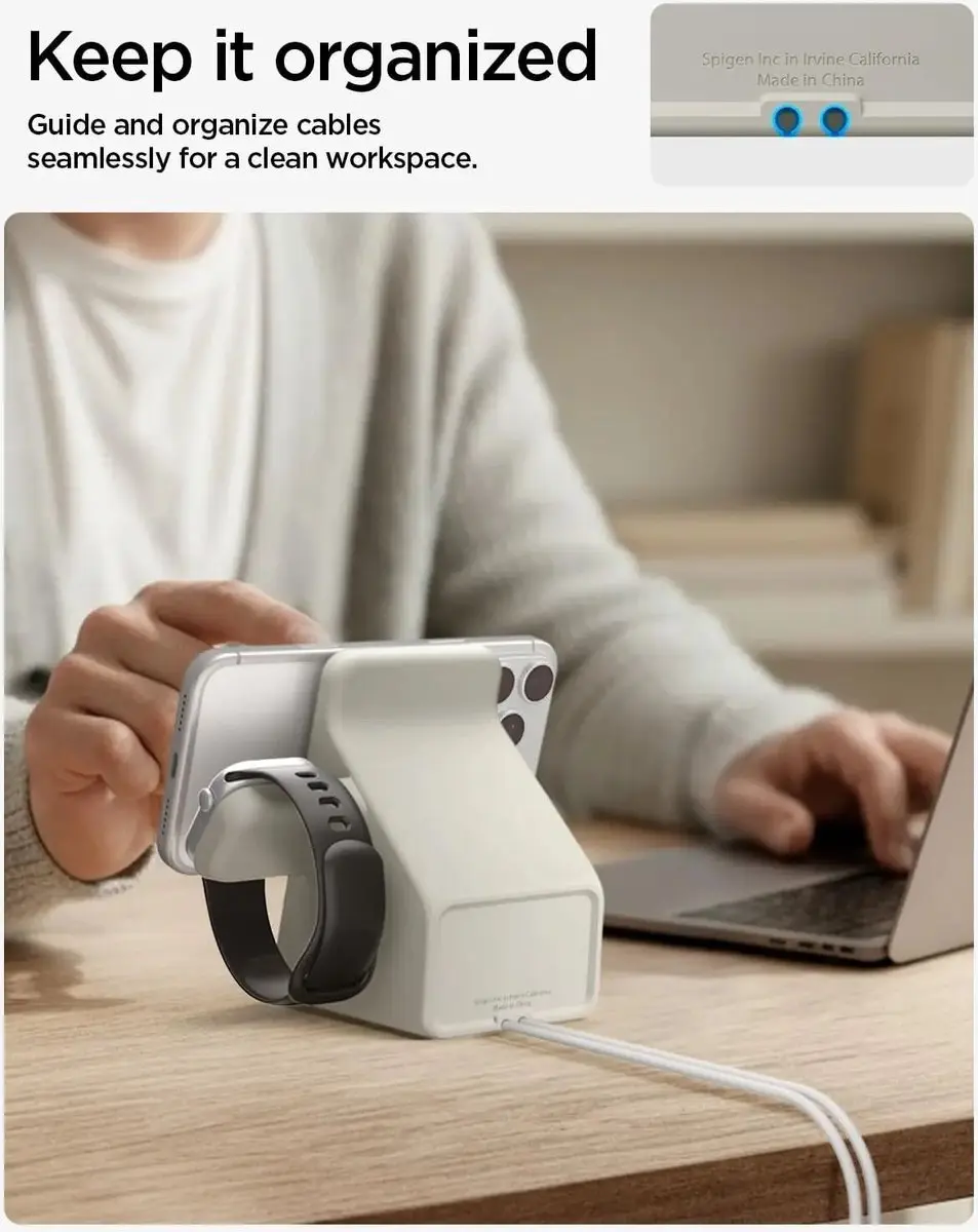 Spigen MagFit Duo Stand AMP09173 - 25W - Beige