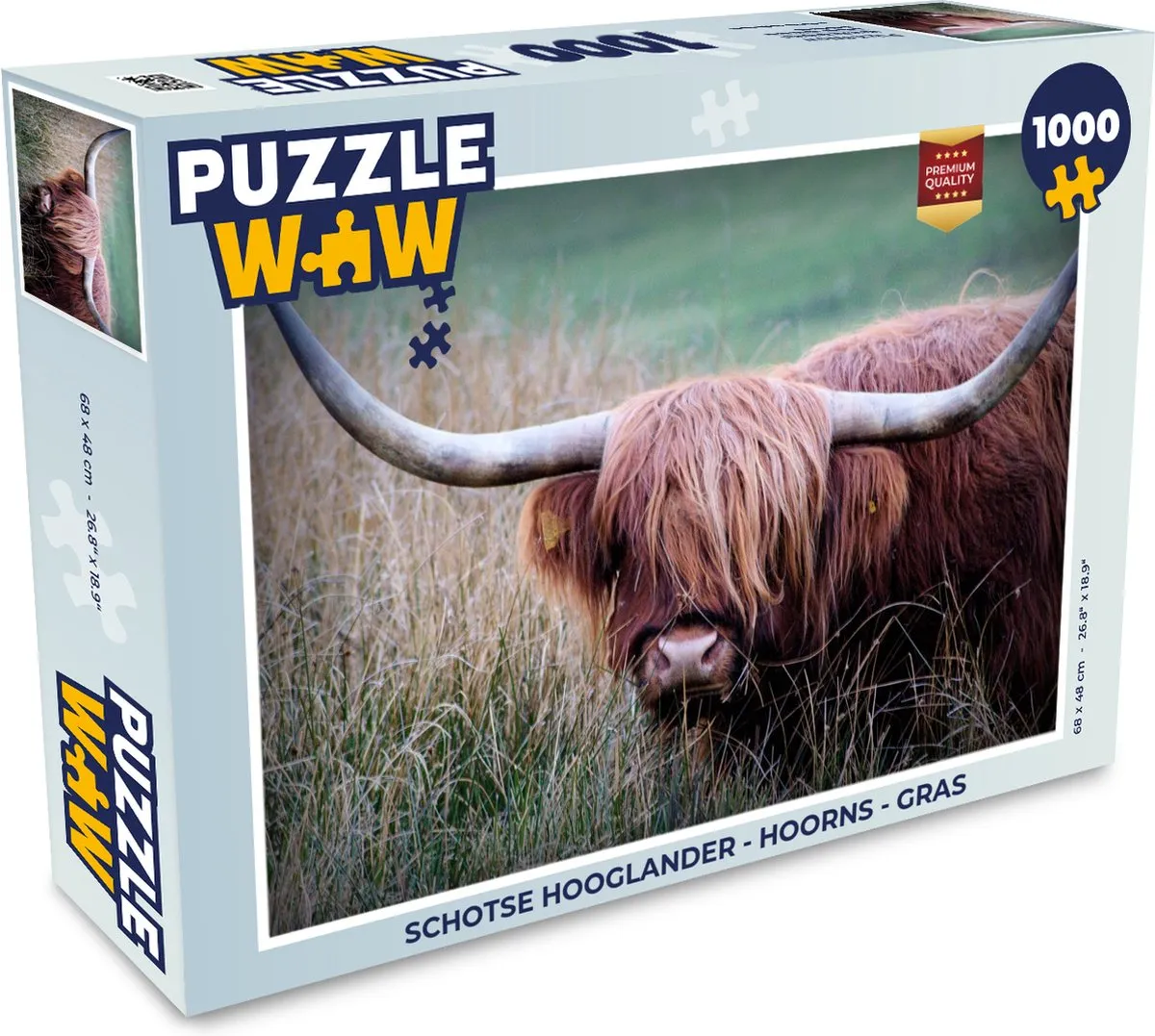 PuzzleWow Schotse Hooglander Legpuzzel 1000 Stuks