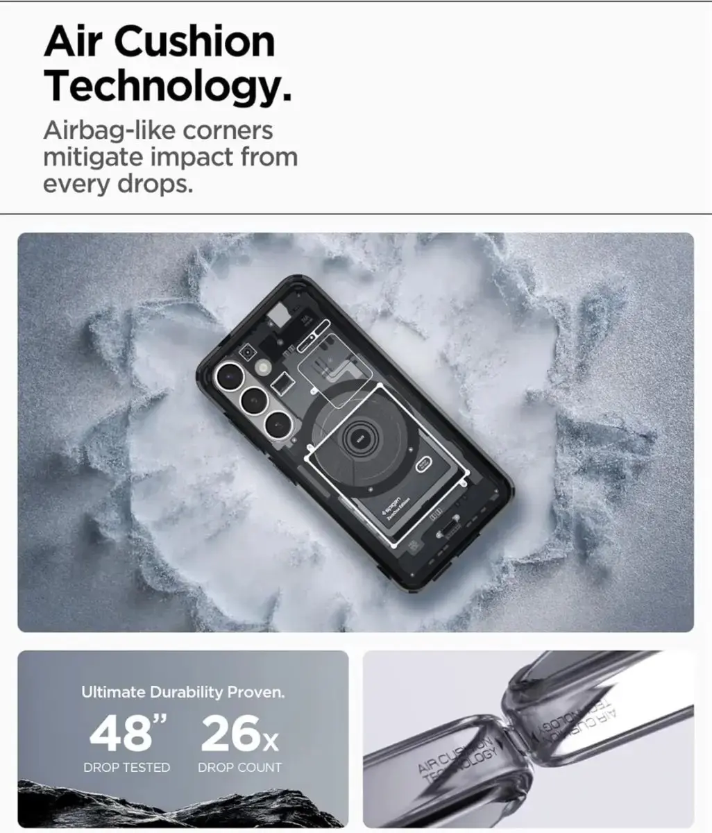 Spigen Ultra Hybrid MagFit ACS07131 Hoesje - Samsung Galaxy S25 Plus - Zwart