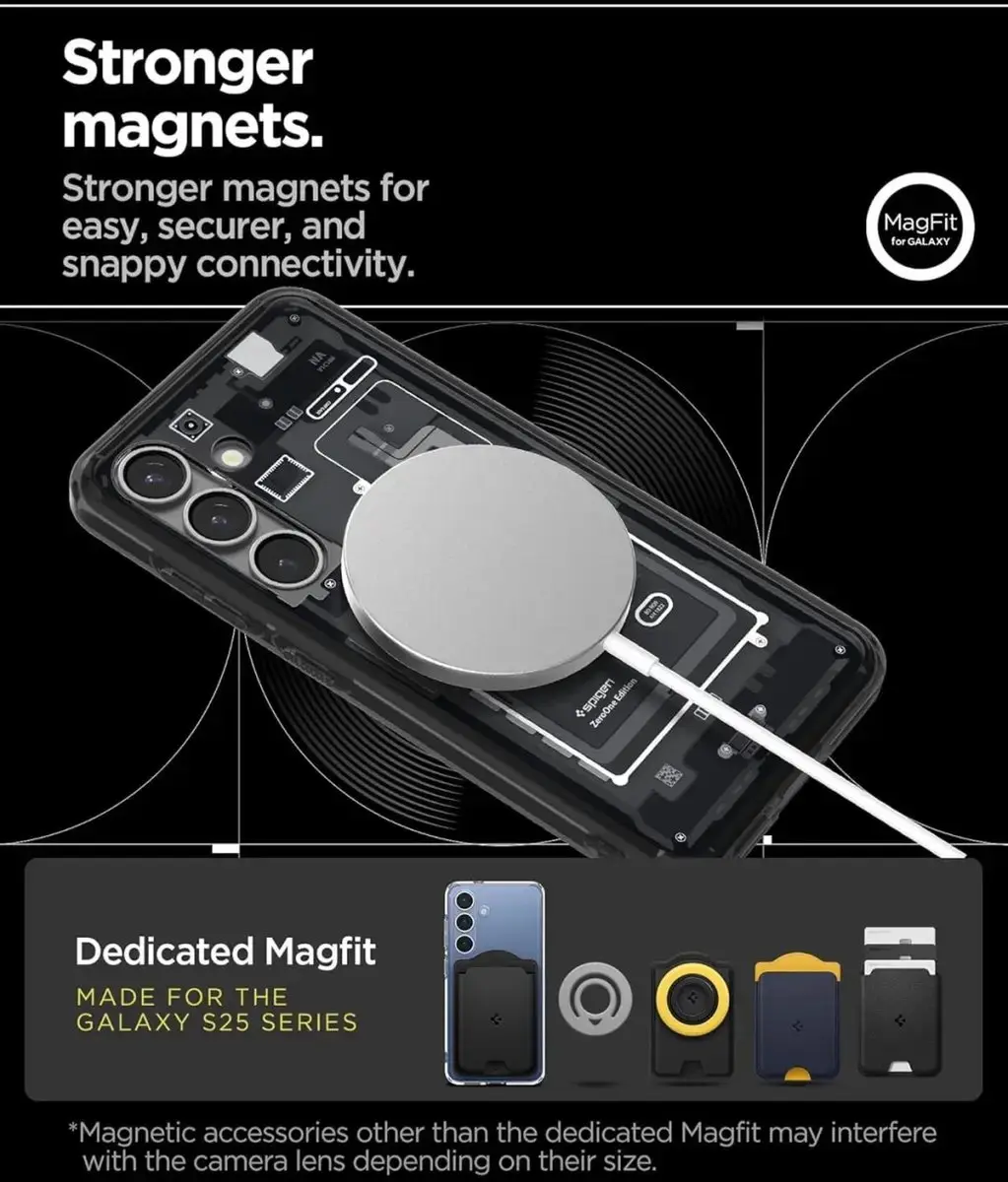 Spigen Ultra Hybrid MagFit ACS07131 Hoesje - Samsung Galaxy S25 Plus - Zwart