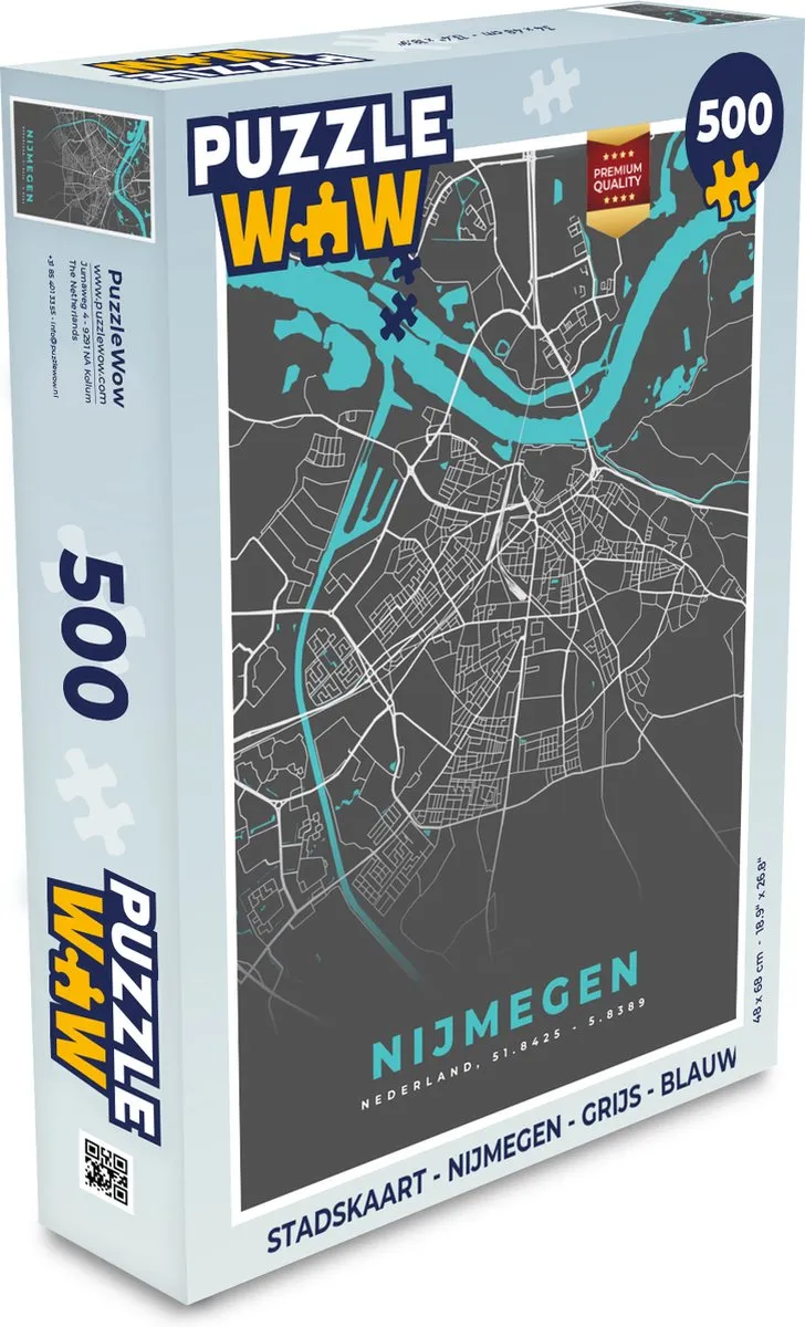 PuzzleWow Nijmegen Legpuzzel 500 Stuks - Multicolor
