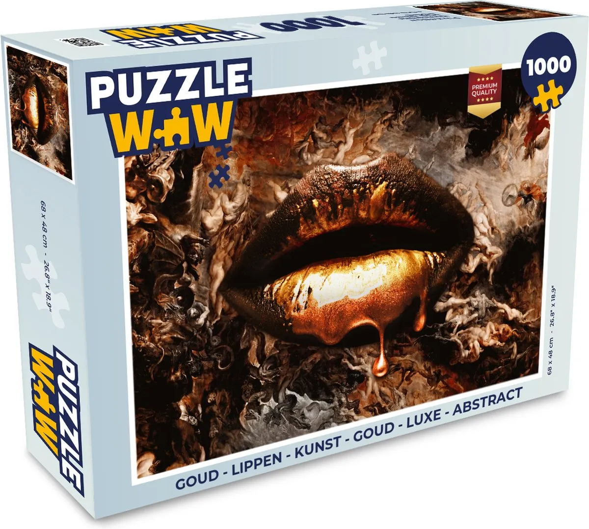 PuzzleWow Lippen Kunst Abstract Legpuzzel 1000 Stuks