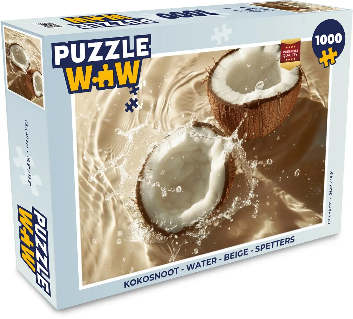 PuzzleWow Kokosnoot Legpuzzel 1000 Stuks