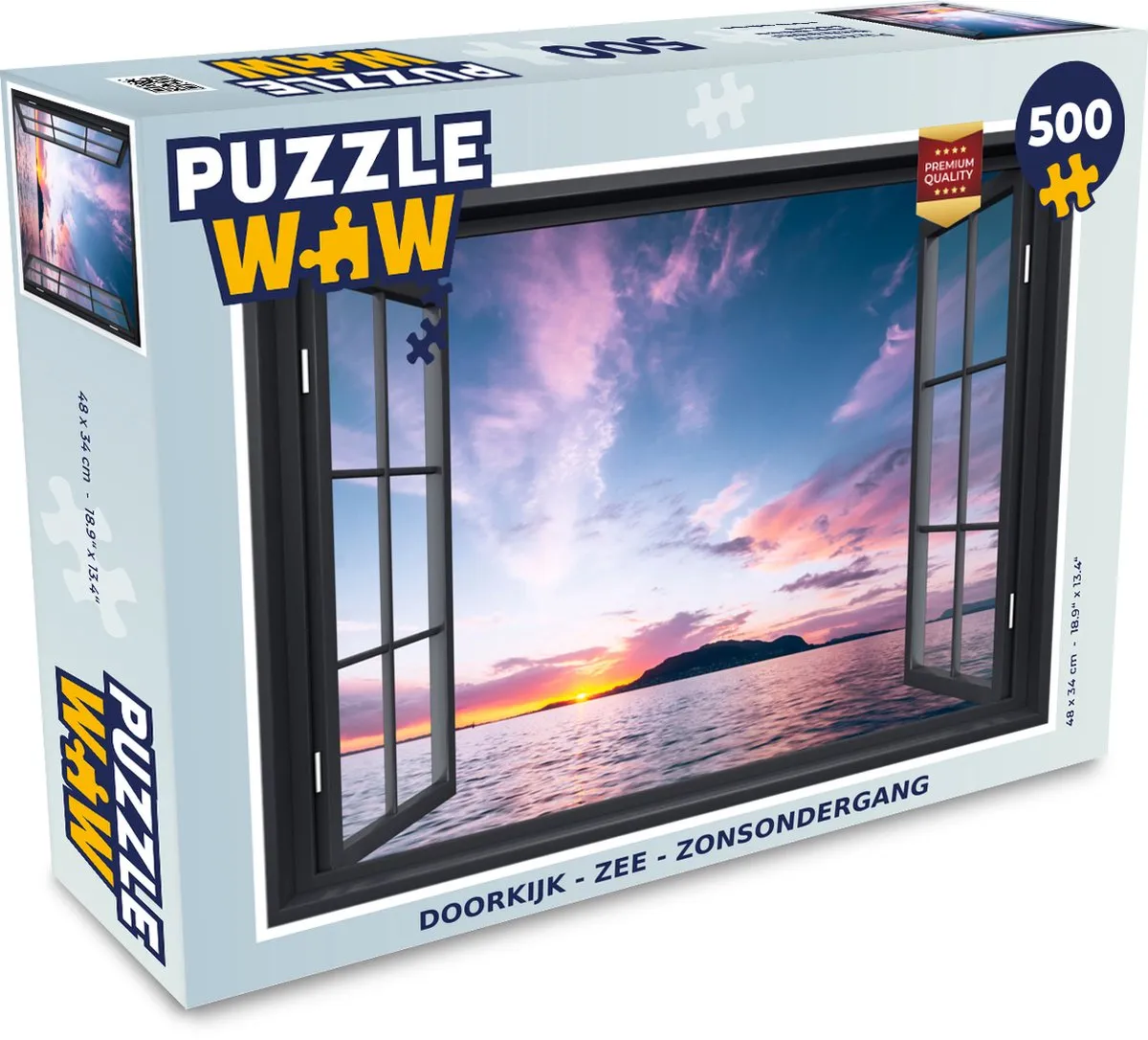 PuzzleWow Zee Zonsondergang Legpuzzel 500 Stuks