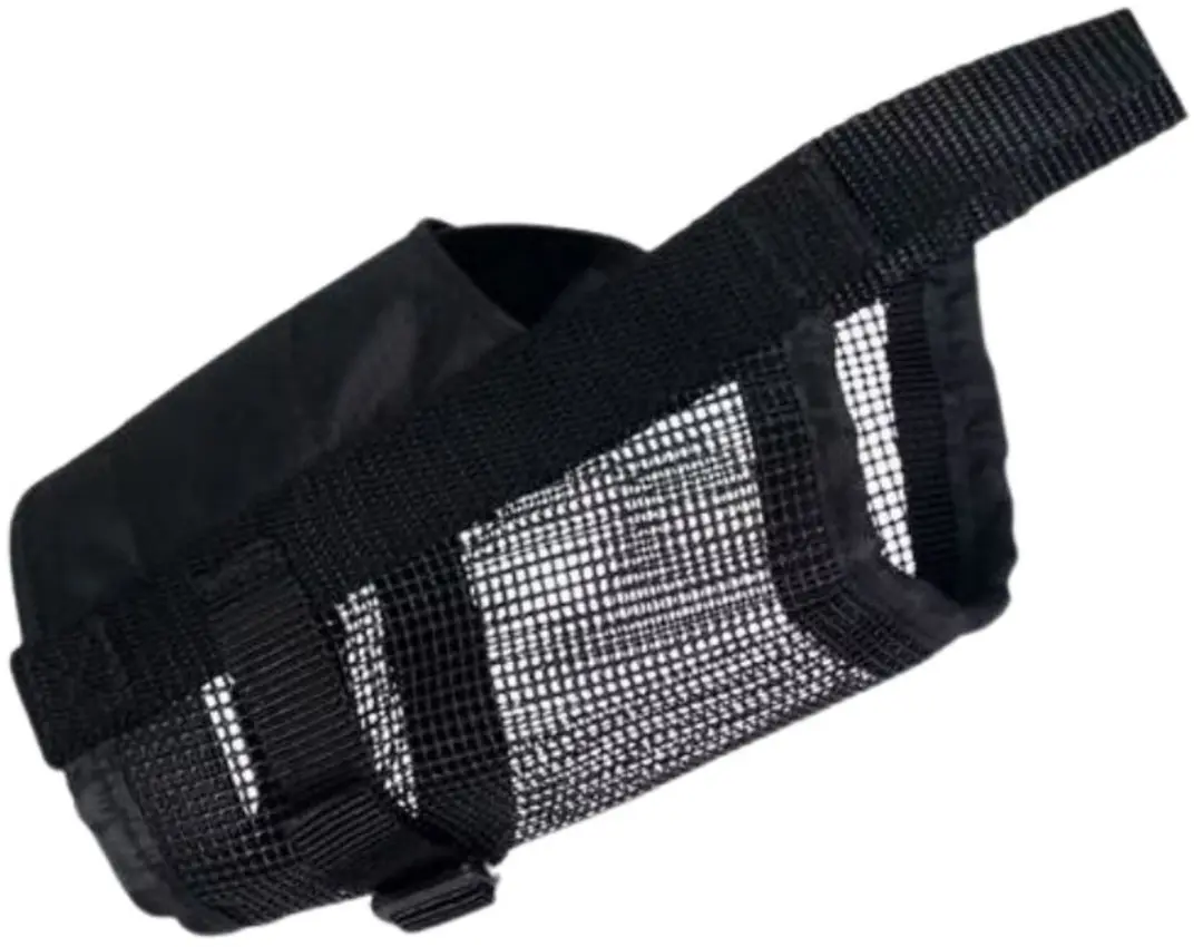 Trixie Muilkorf Polyester met Gaas - 26-42 cm - Zwart - afbeelding 3 van 4