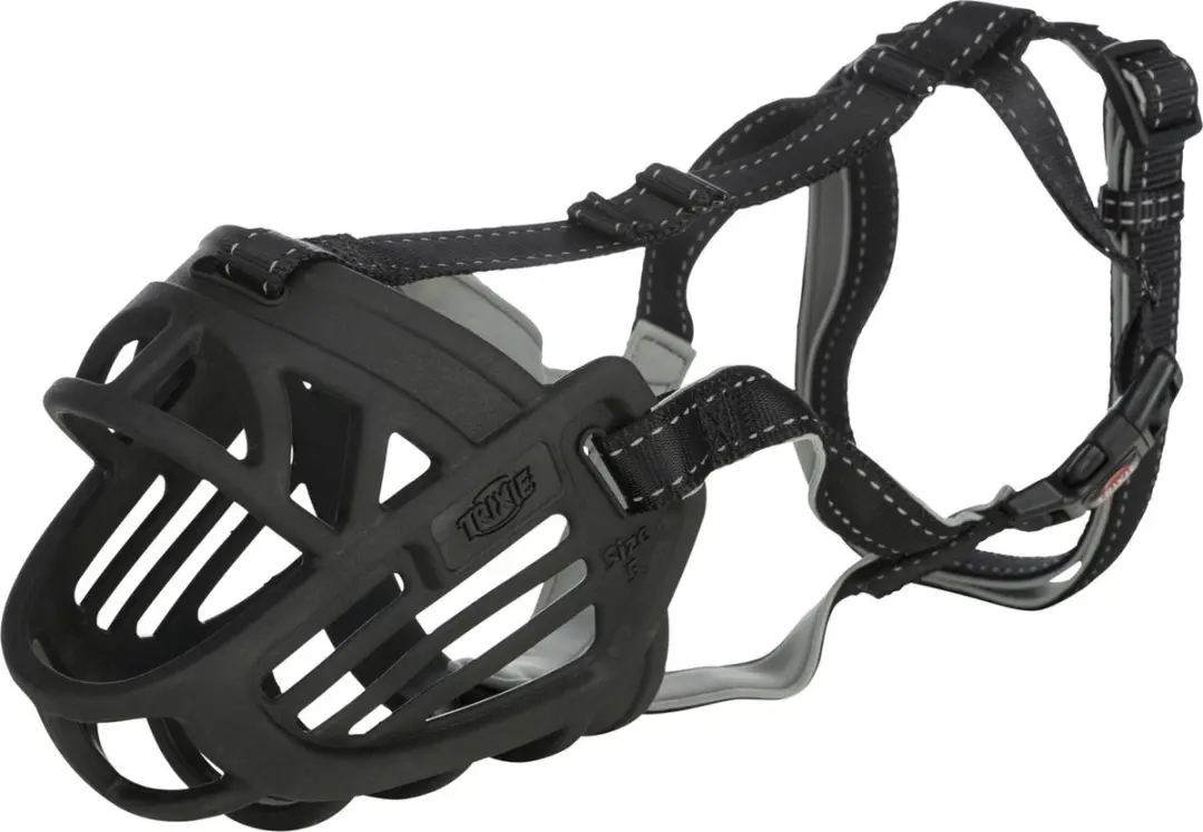 Trixie Muilkorf Flex Silicone XL - Zwart - afbeelding 5 van 6