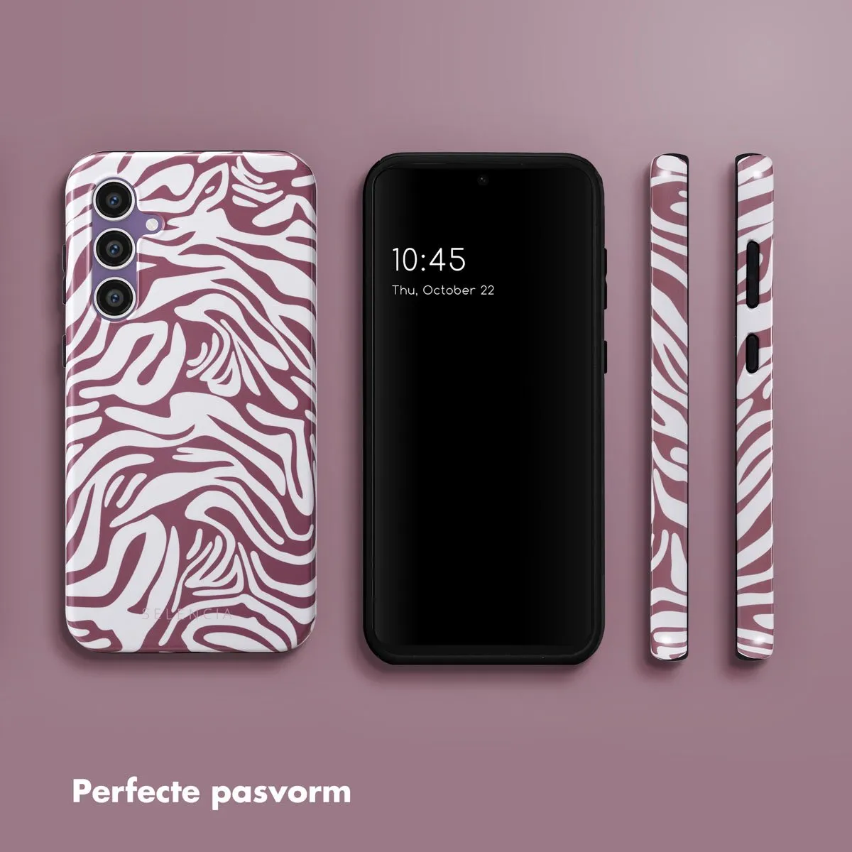 Selencia Hoesje Samsung Galaxy S23 FE - Trippy Swirl Dark Rose