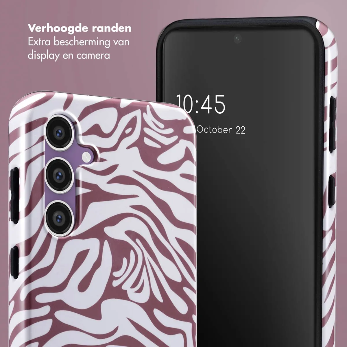 Selencia Hoesje Samsung Galaxy S23 FE - Trippy Swirl Dark Rose