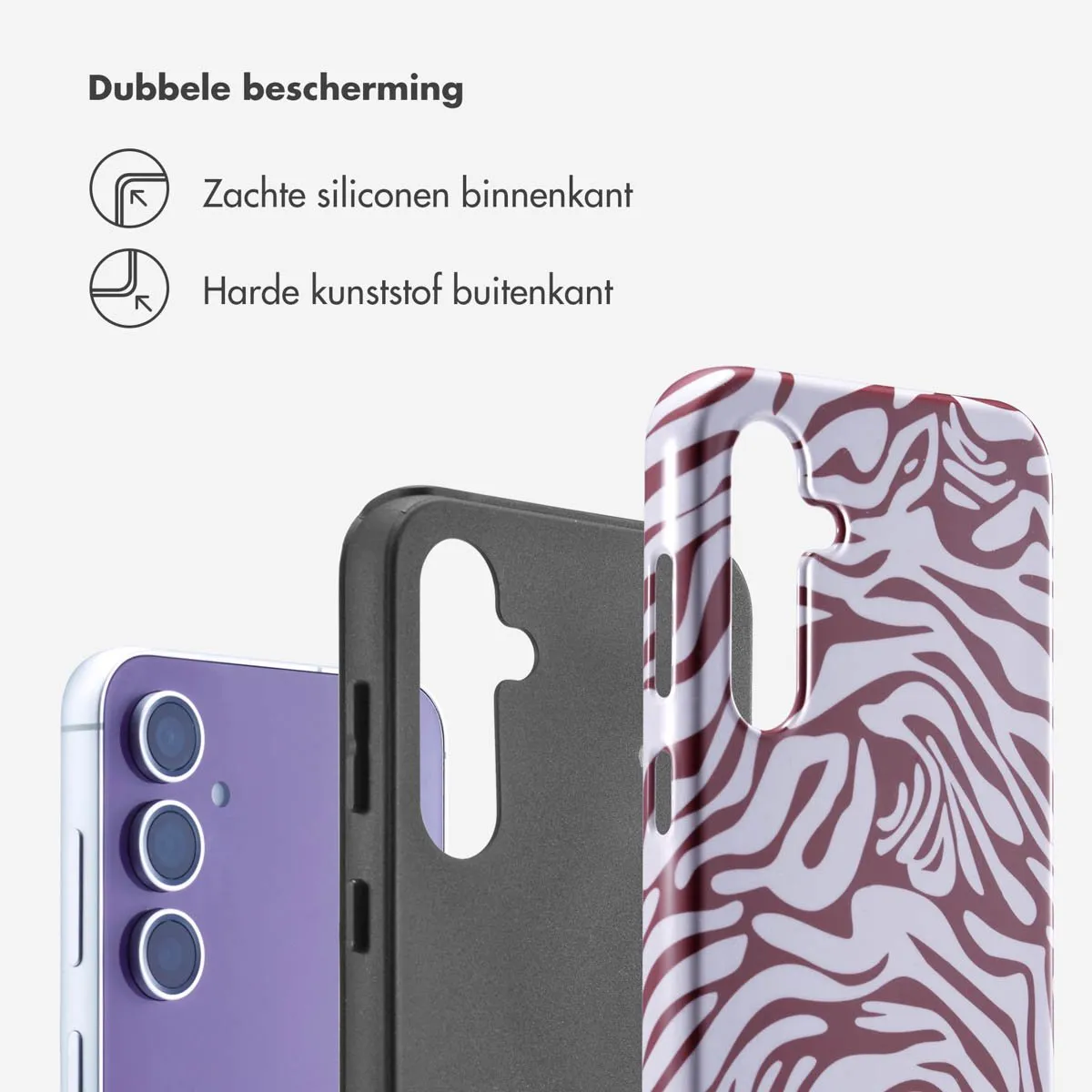 Selencia Hoesje Samsung Galaxy S23 FE - Trippy Swirl Dark Rose