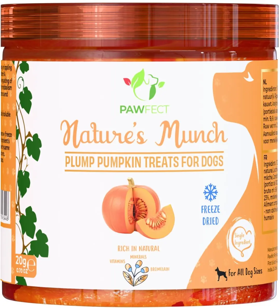 Pawfect hondensnacks Pompoen 20 gr.