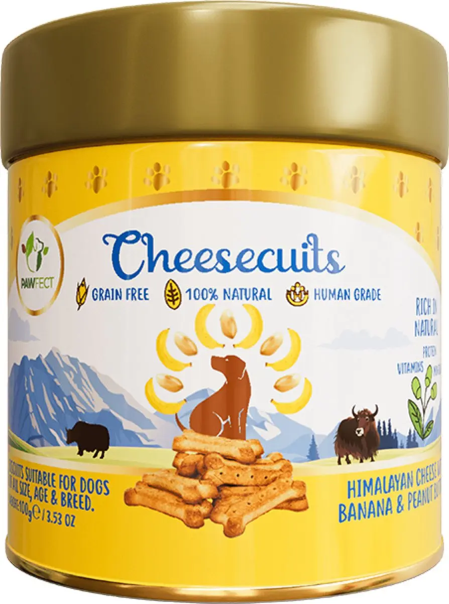 Pawfect Kaas Biscuits met Ananas en kokosnoot 100 gr.