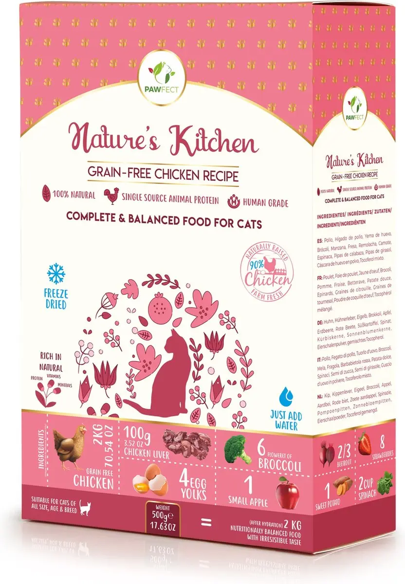 Pawfect Freeze Dried Foods Cat Chicken Recipe