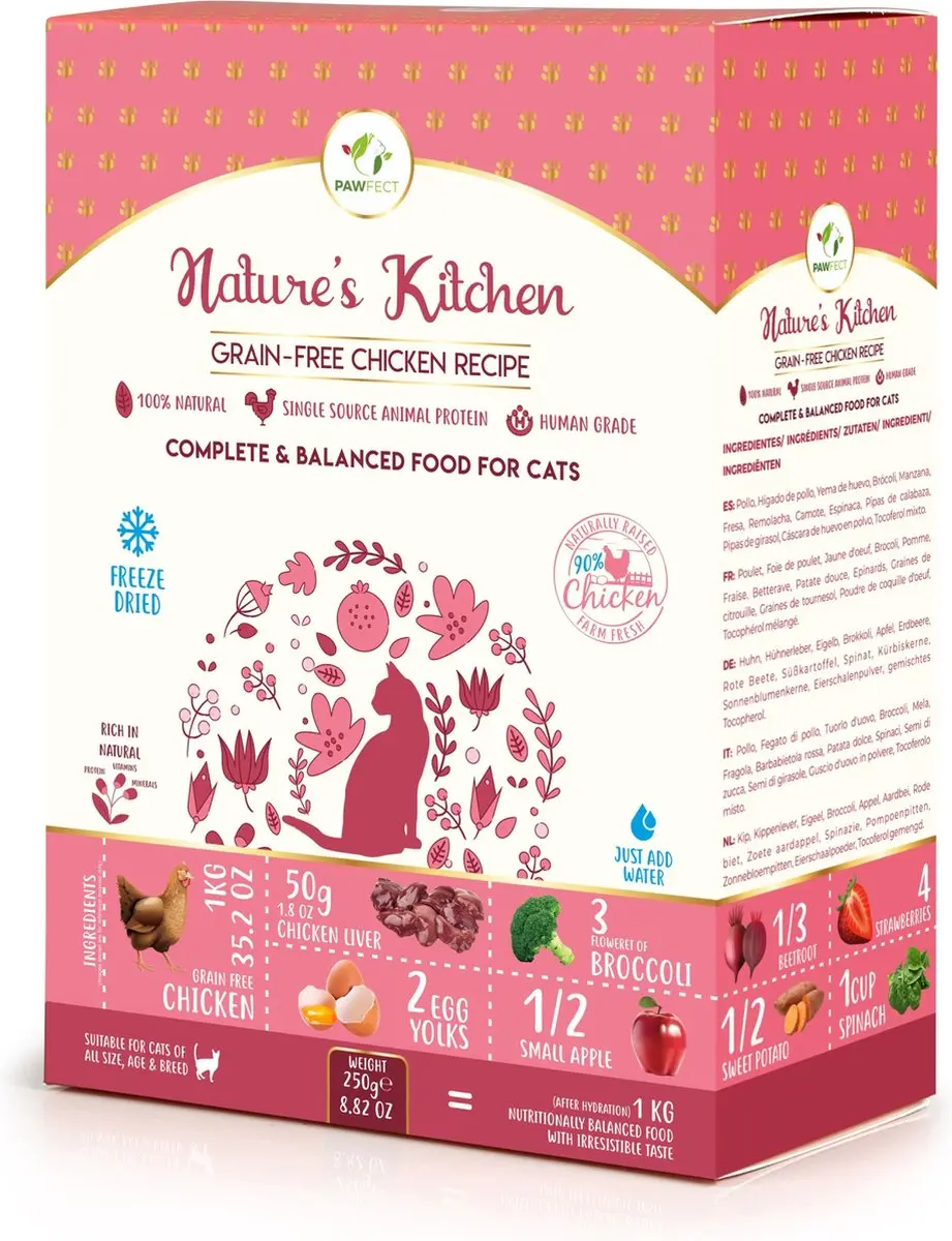 Pawfect Freeze Dried Foods Cat Chicken Recipe