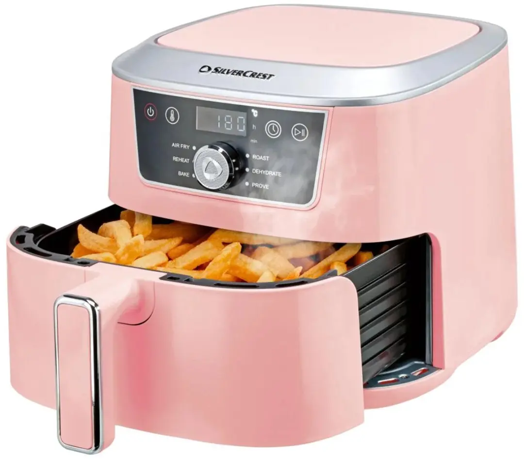 Silvercrest Airfryer 4,7L Pastelroze - afbeelding 2 van 6