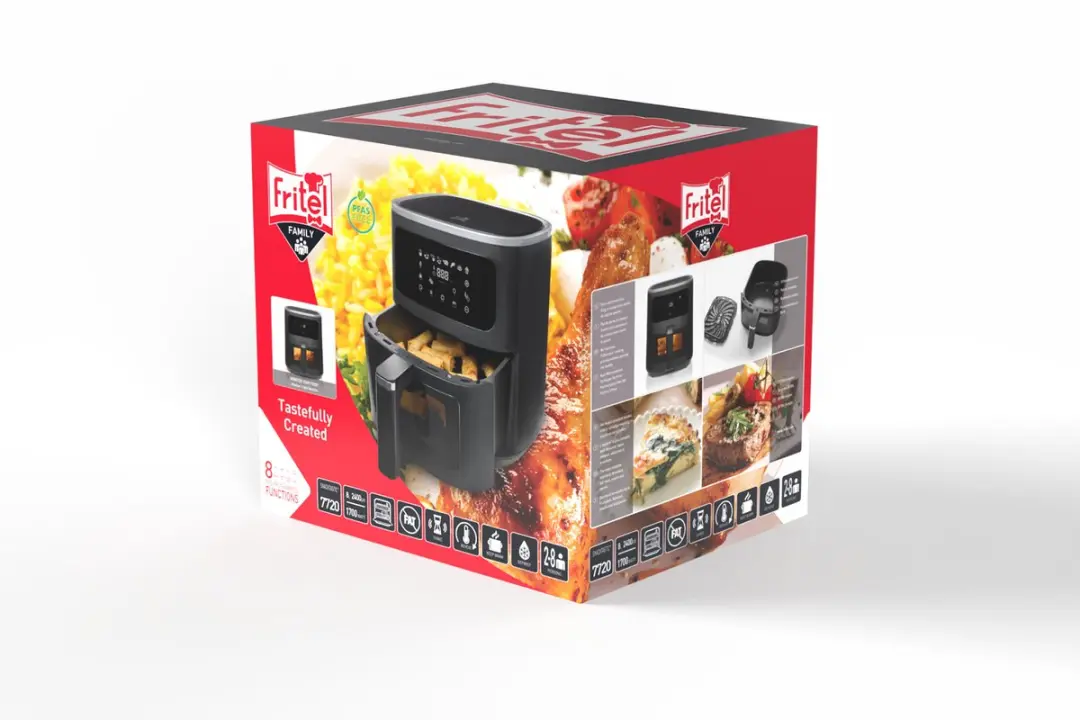 Fritel SnackTastic 7720 Airfryer 8L - 1700W - 8 Programma's - Zwart