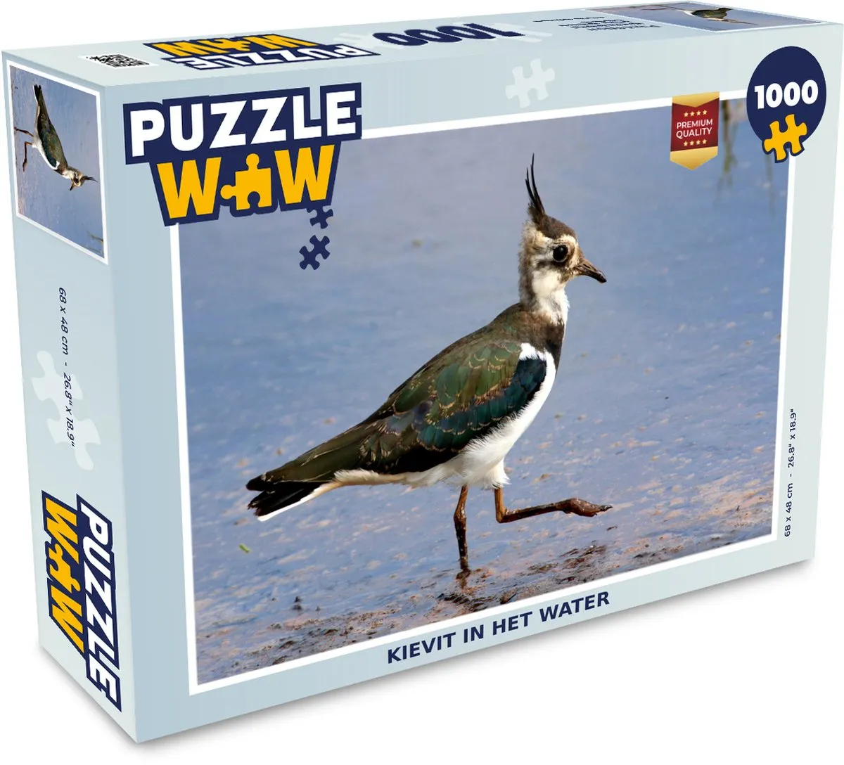 PuzzleWow Legpuzzel Kievit in het water 1000 Stuks