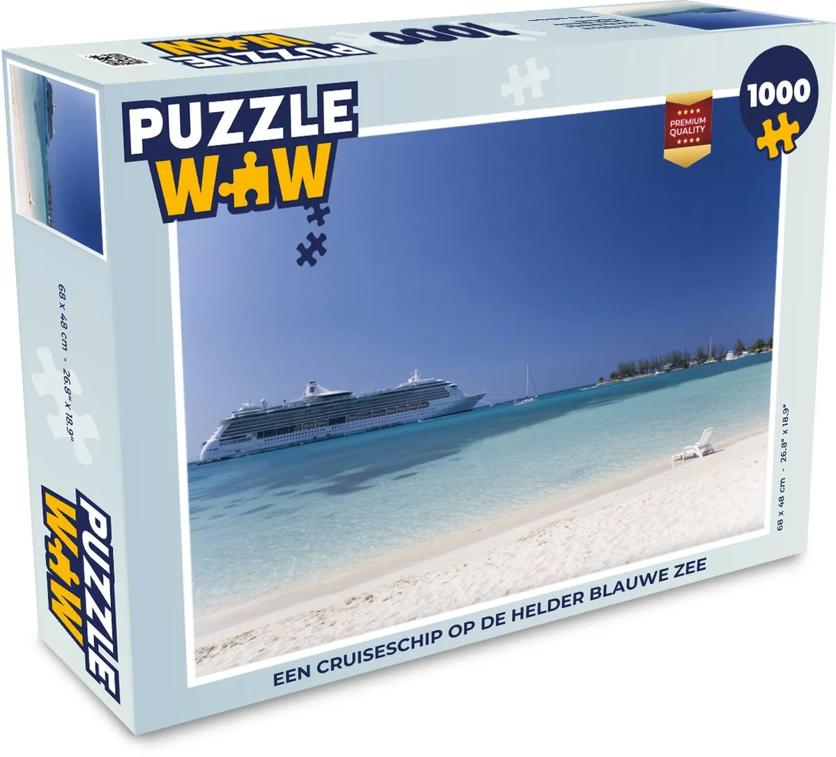 PuzzleWow Legpuzzel Cruiseschip 1000 Stuks - Multicolor