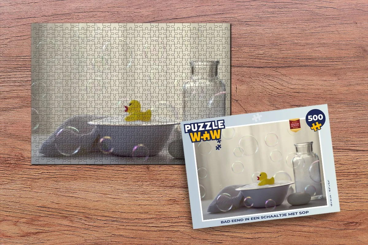 PuzzleWow Badeend Legpuzzel 500 Stuks - Multicolor