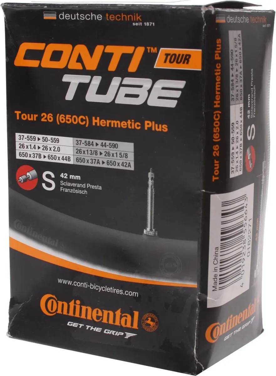 Continental Binnenband Hermetic 26" 37-559 - Zwart